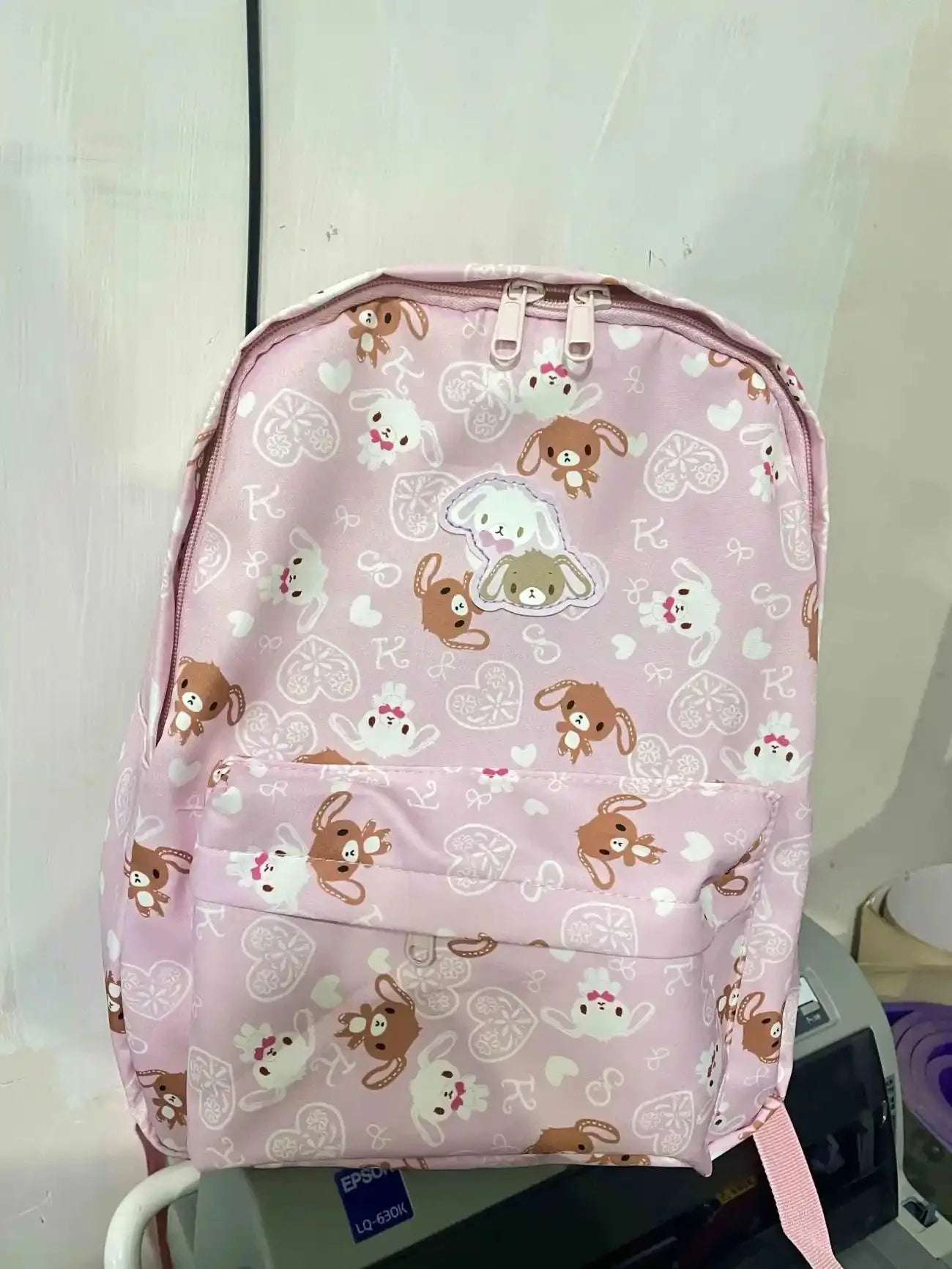 Kawaii Cute Sugarbunnies Backpack School Bags For Girls Cartoon Bunny Pink School Backpack Bagpack Knapsack Girl'S Gift