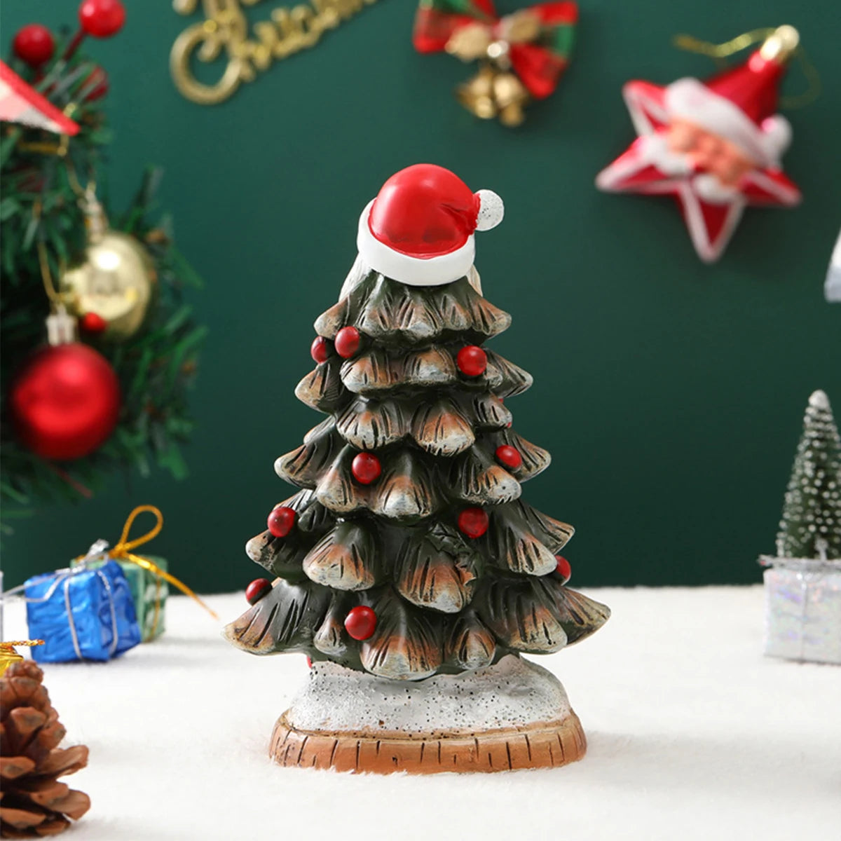 Christmas Tree Decor Resin Crafts Desktop Holiday Atmosphere Scene Decorations Christmas Gifts