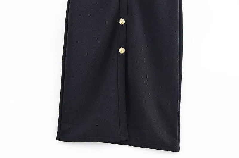 MUJER 2025 Pleated Midi Dresses for Women Sleeveless Shirt Dress Woman White Black Women's Summer Dress Draped Party Dress Women