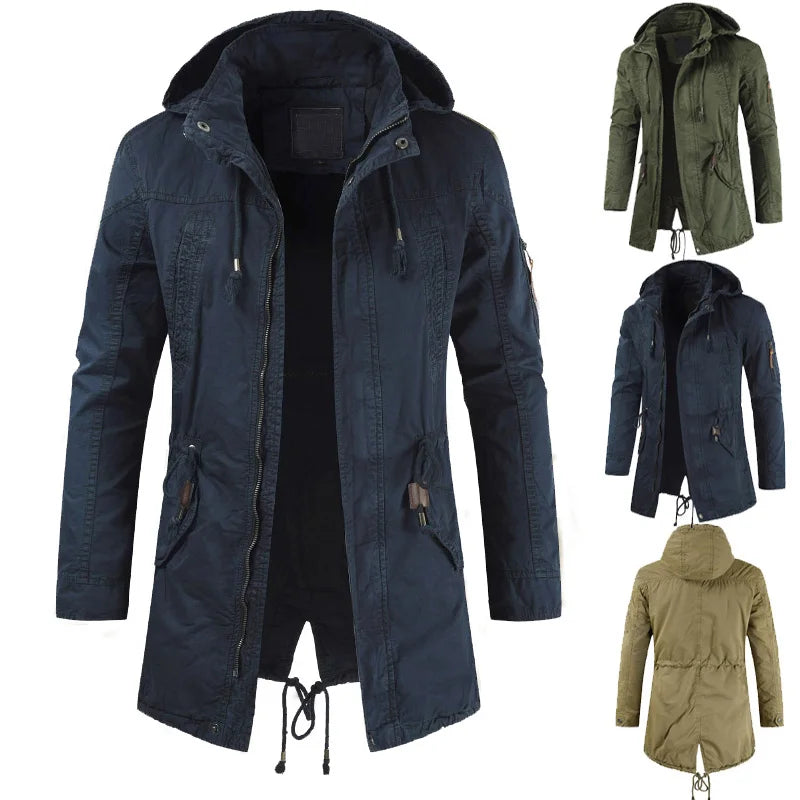New Men Jackets Man Trench Breasted Outerwear Casual top Coat military Windbreaker fashion windproof clothing