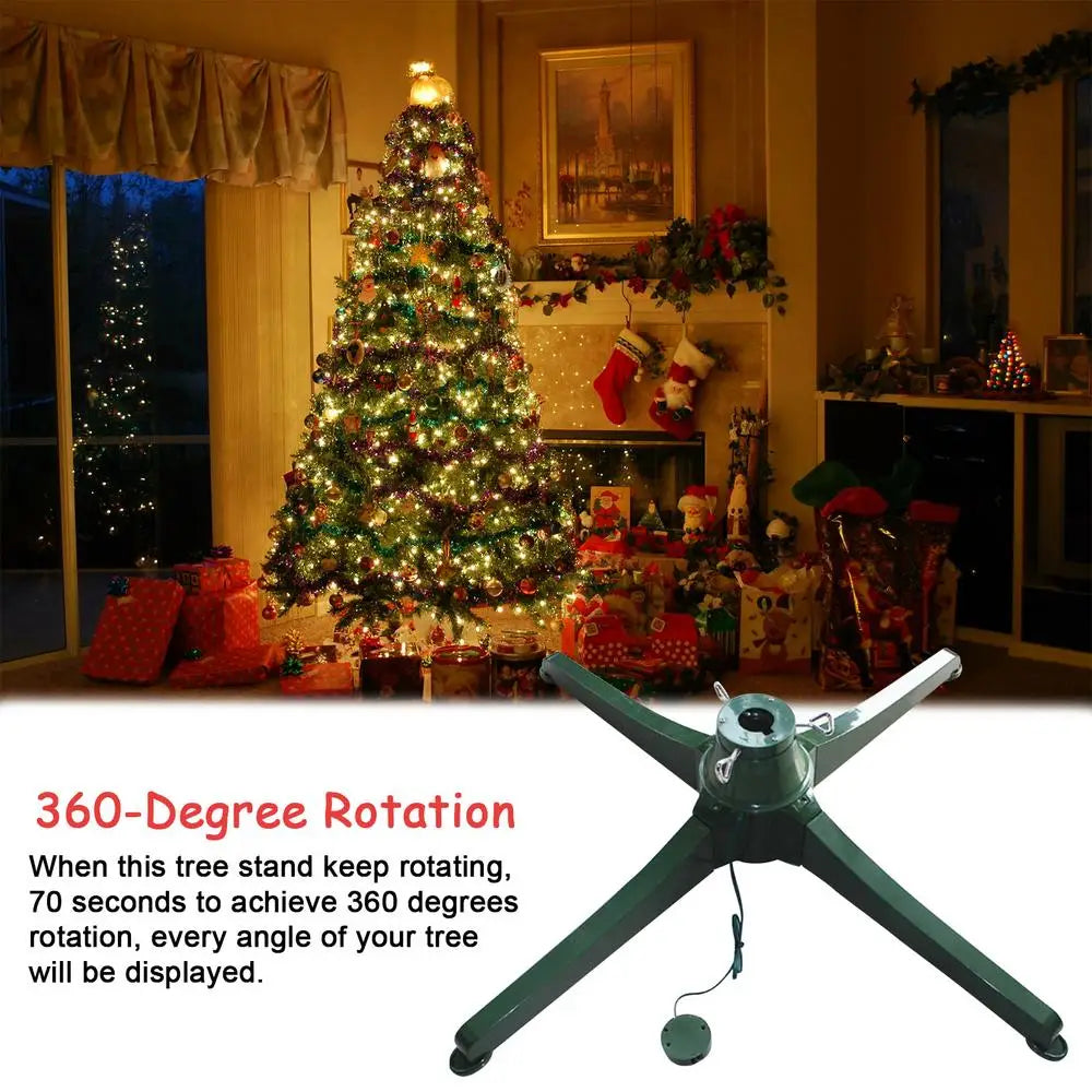 Christmas Tree Stand Electric 360 Degree Rotating Base Christmas Tree Rotating Stand New Year 2022 Christmas Tree Decoration