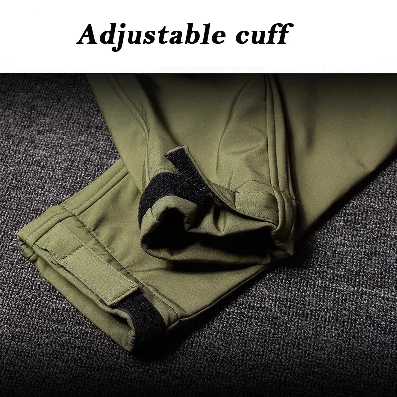 Motorcycle Jacket Men Riding Outdoor Winter Coats Tactical Multi-pocket Soft Shell Waterproof Windproof Warm Shark Skin