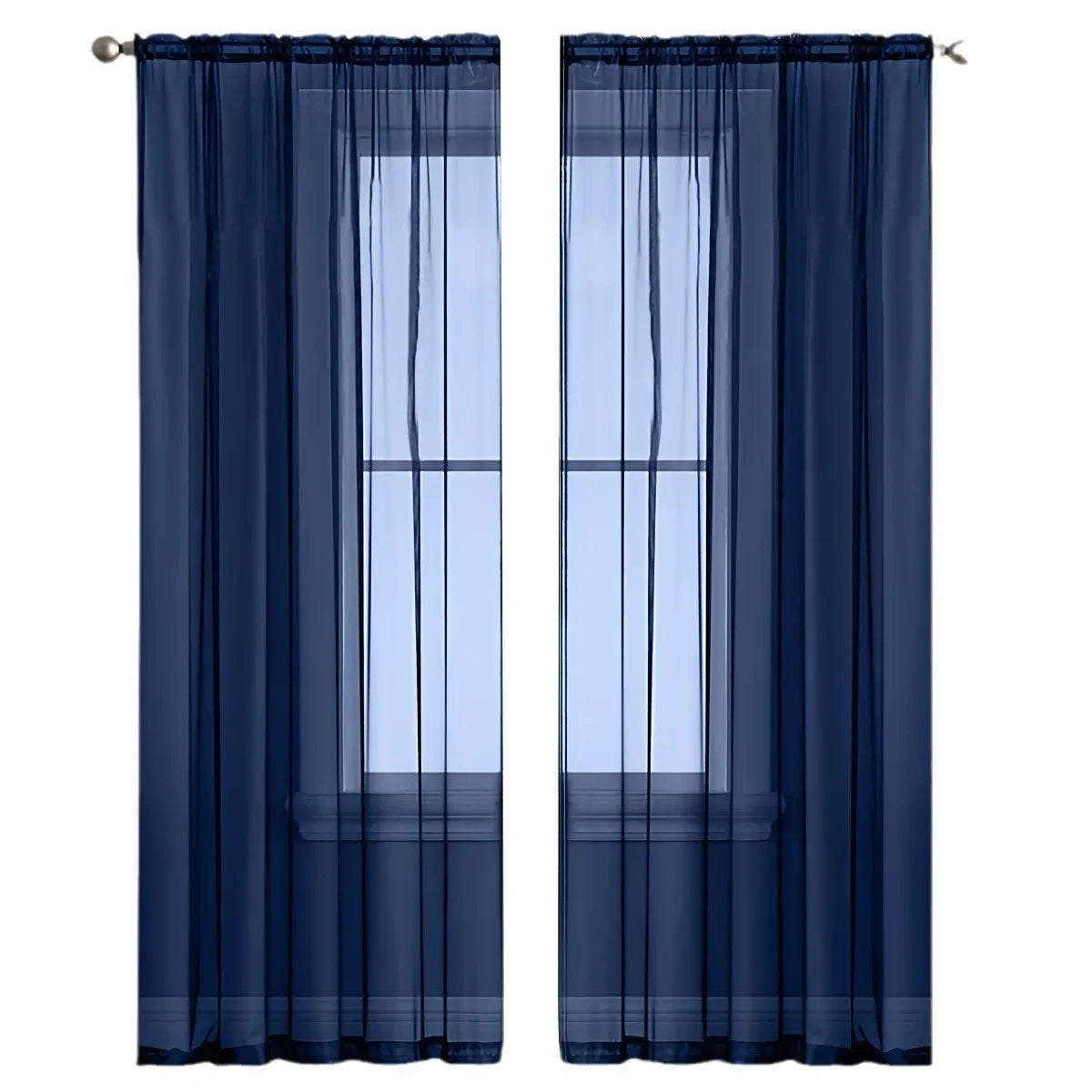 140*260cm Chiffon Sheer Window Curtains  for Living Room Modern Simple Curtain Gauze Semi-blackout Balcony Thin Window Screen