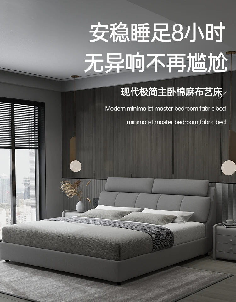 Headboard King Size Bed Frames European Nightstands Lounge Bed Luxury Bedroom Hotel Camas De Dormitorio House Accessories