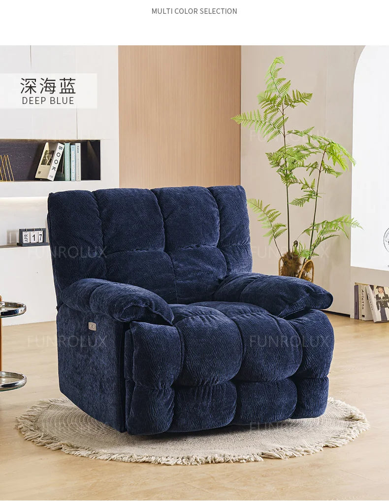Modern Multifunctional Fabric Sofa Living Room Leisure Recliner Sofa Electric Sofa Hotel Club Leisure Recliner
