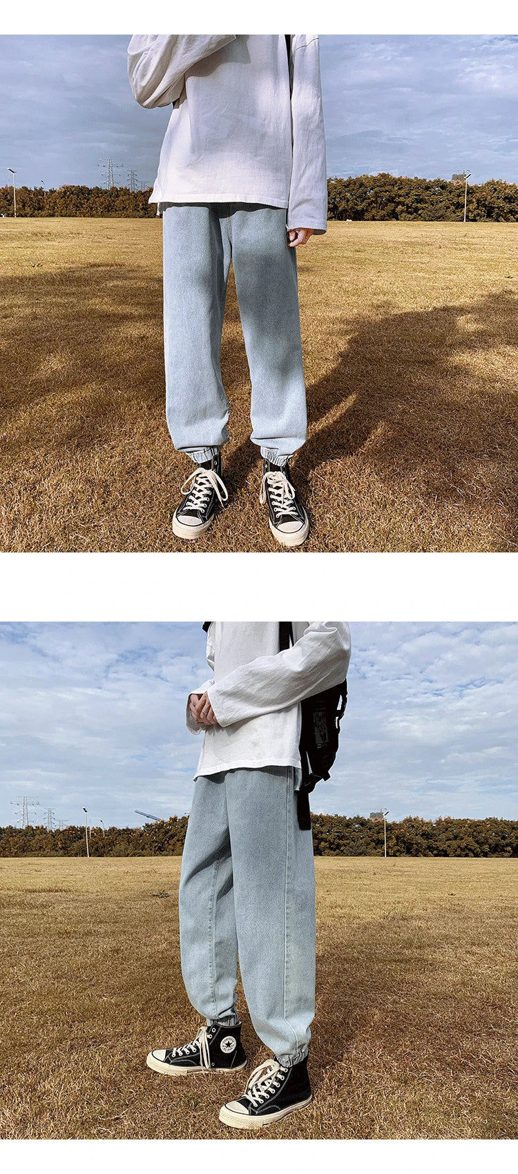 Jeans men Jeans Man Loose Joggers Streetwear Harem Jeans Cargo Pants Ankle-Length Denim Trousers denim pants joggers men