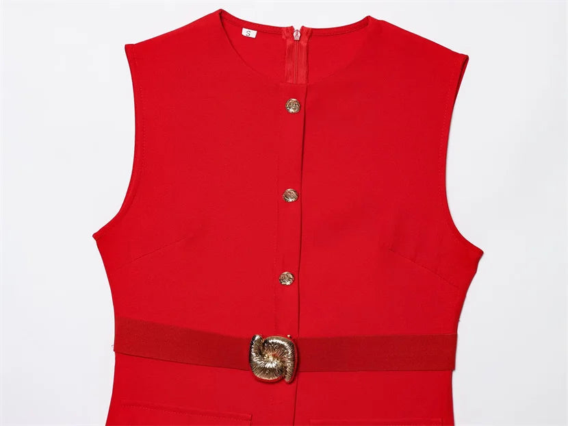 Women's Dress Black Long Dresses Spring Summer 2025 Button Up Sleeveless Sundress Vestidos Elegant Casual Women's Dresses