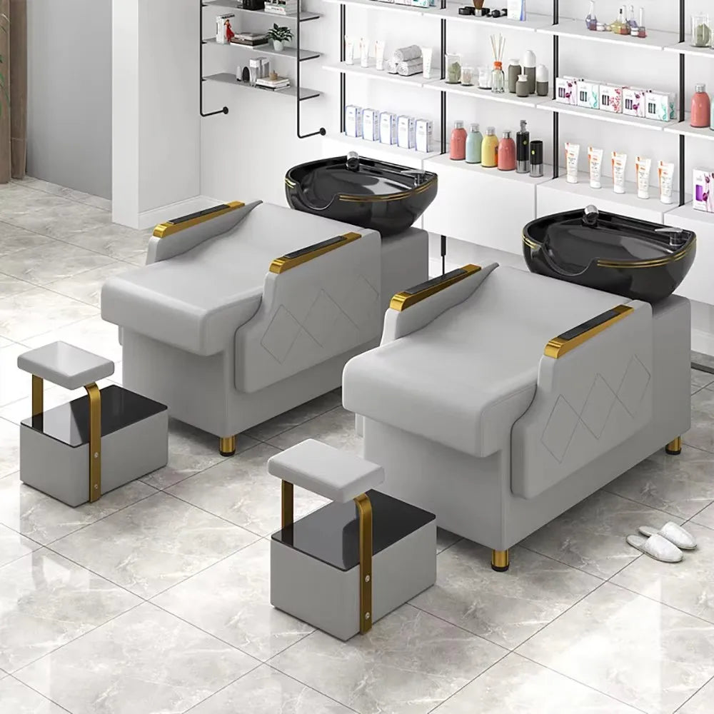 Modern Comfortable Shampoo Bed Luxury Nordic Fashion Custom Shampoo Bed Delicacy Delicacy Cadeira De Barbearia Salon Furniture