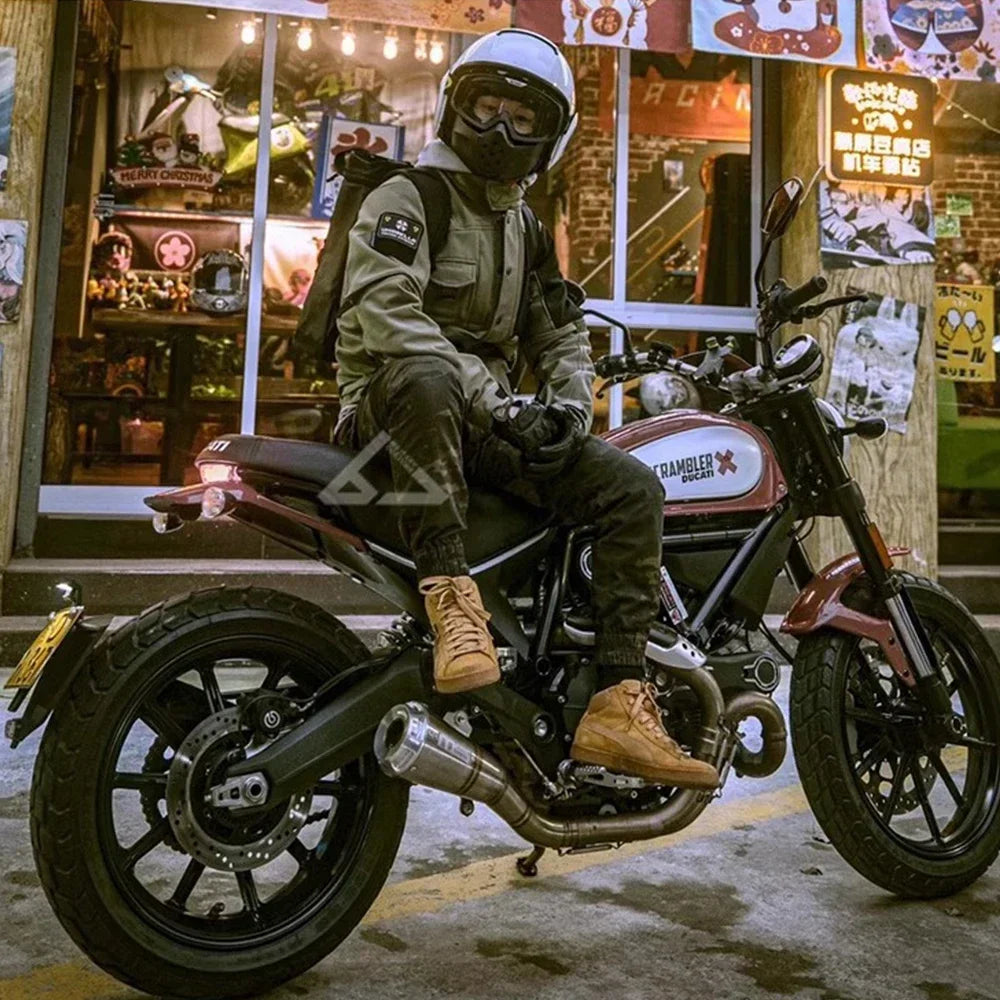 Motorcycle Jacket Men Riding Outdoor Winter Coats Tactical Multi-pocket Soft Shell Waterproof Windproof Warm Shark Skin