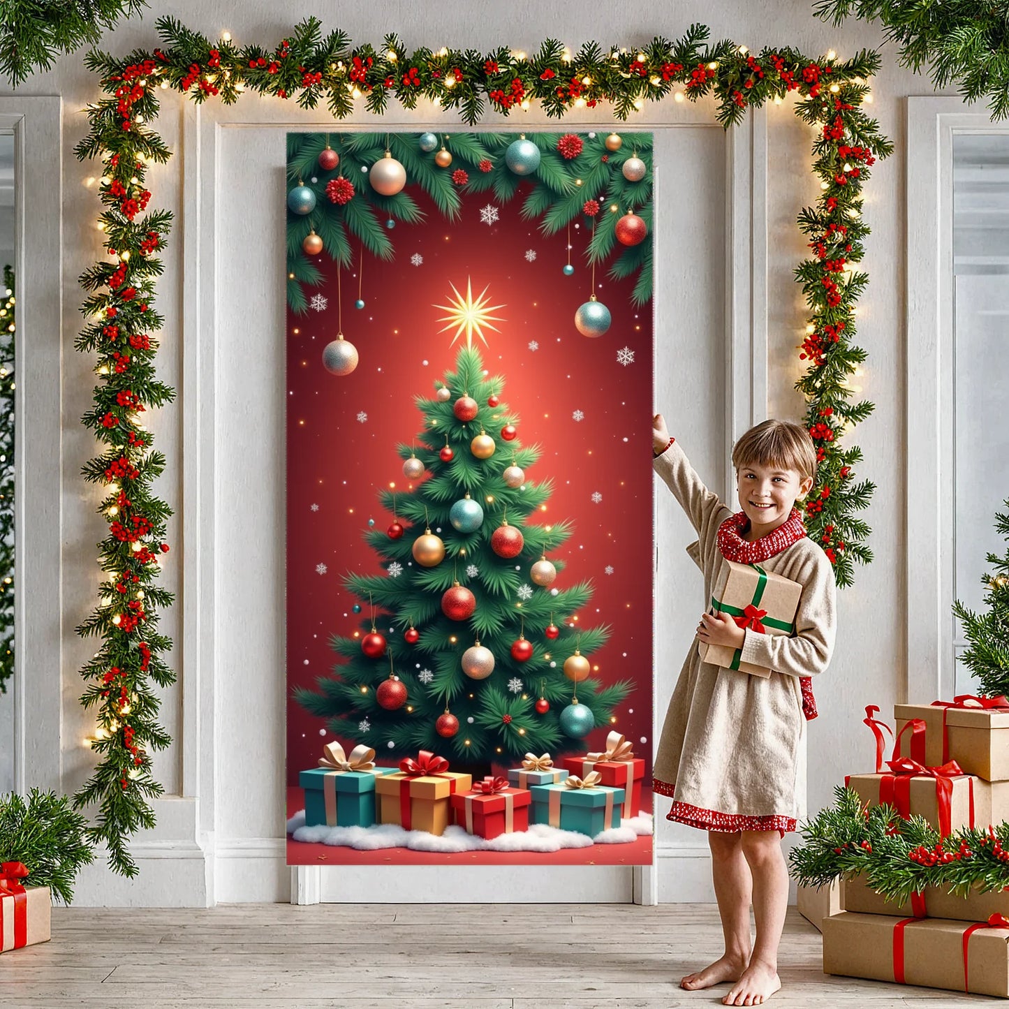 Christmas snowman Hanging Flag Door Banner Christmas Decorations For Home 2025 Ornaments Xmas Gifts Navidad New Year Decor 2026