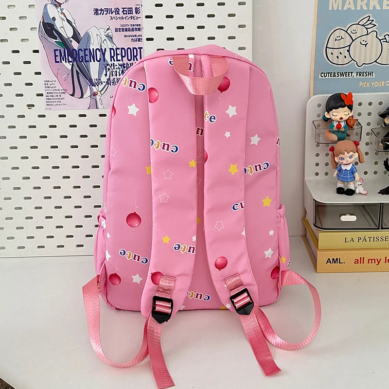 Back-to-school season and school, durable nylon schoolbags, large-capacity day bags, Stitch cartoon backpacks