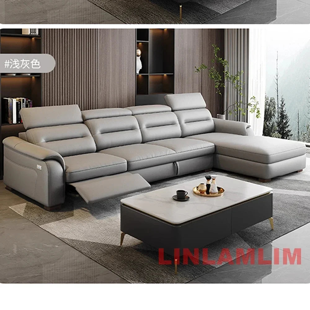 Linlamlim Multifunctional Convertible Sofa Bed With Eletric Recliner, Folding Sofa Cama With Power Reclining Seats & Storage Box
