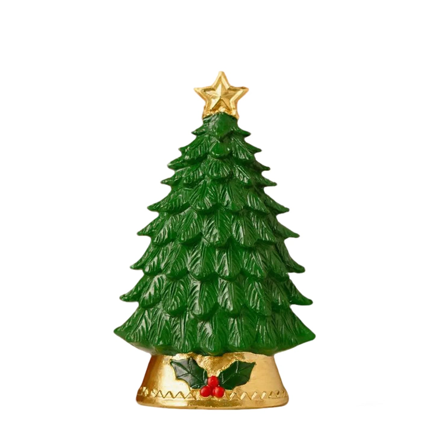 Christmas Tree Led Lights Home Decoration Resin Desktop Ornaments Christmas Atmosphere Festive Party Supplies Small Gift Navidad