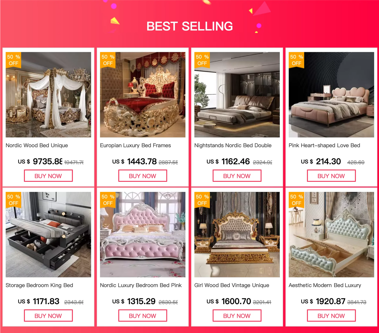 Luxury Nordic Bed Multifonction King Size Aesthetic Sleeping French Bed Lounge Wooden Modern Cama Matrimonial Bedroom Furniture