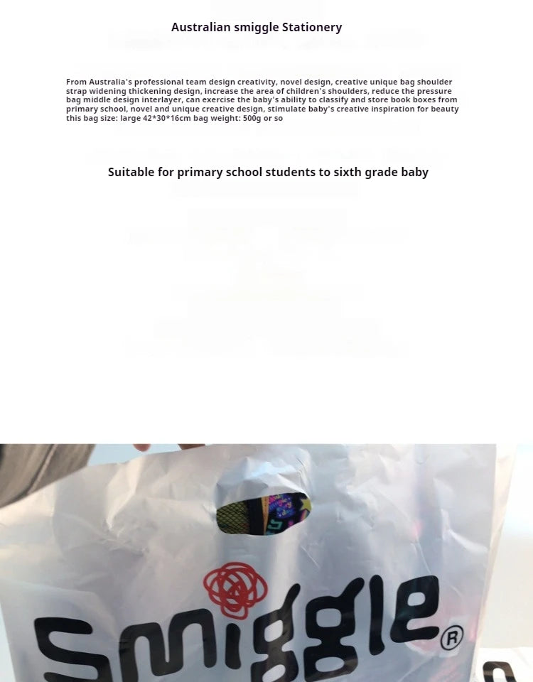 Genuine Australia Smiggle Schoolbags Children'S Backpacks Primary School Students' Shoulder Bags Large-Capacity Cartoon Bags