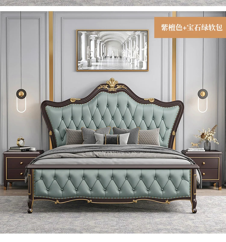 Space Saving Marriage Bed European Luxury Queen Size Double Bed Storage Multifunctional Cama De Casal Luxuosa Home Furniture