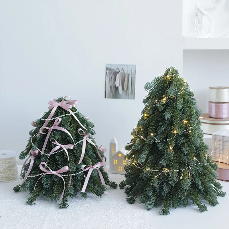 Christmas Tree Simulated Nobel Pine Tree For Indoor Room Home Decor Restaurant Hotel Desktop Decoration Christmas Decorations