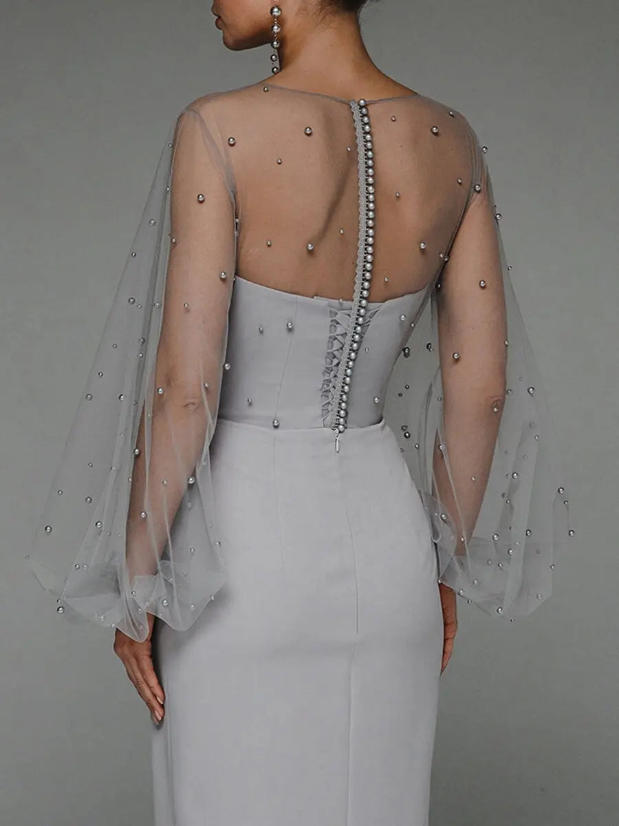 Sexy Wedding Dresses for Women Casual O-Neck Solid Loose Long Dress Spring and Summer Muslim Drsss Women Evening Dress Vestidos