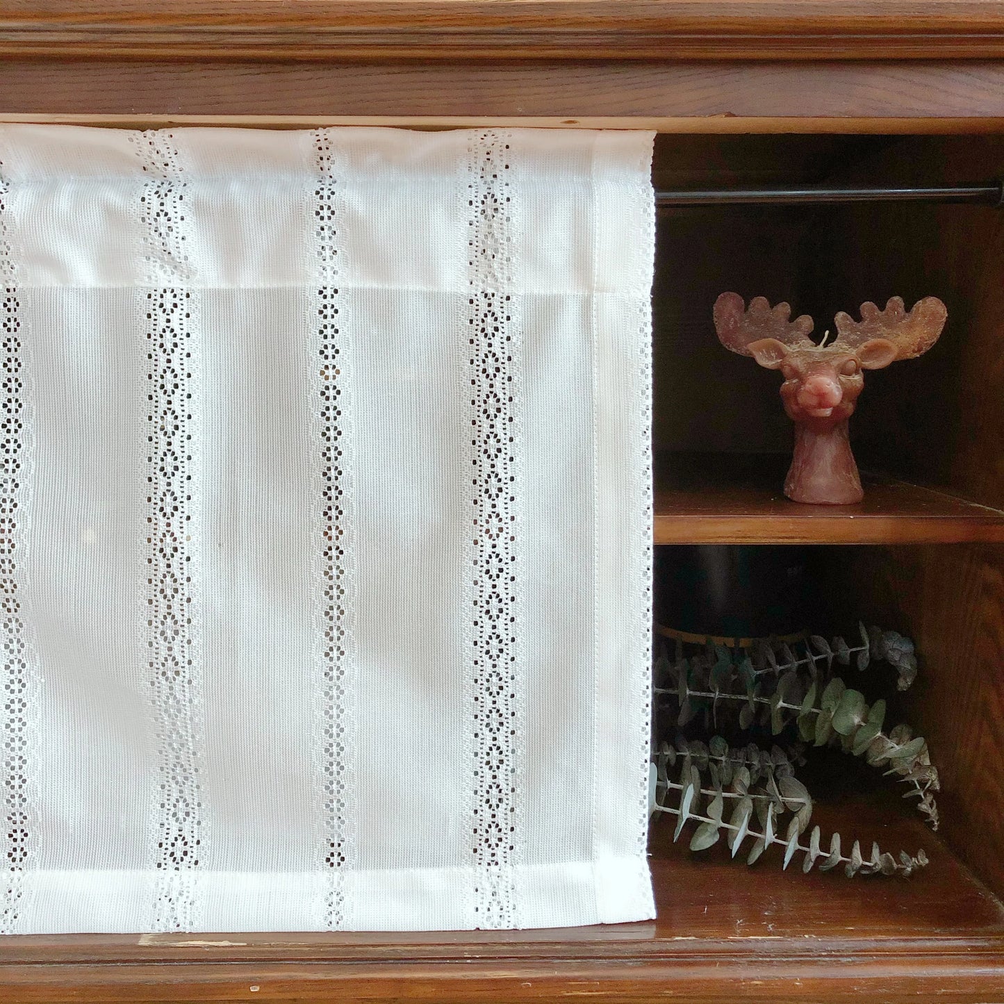 Modern Luxurious and Exquisite Window Curtains New Simple White Lace Short Curtain Partition Gauze Small Curtain Cabinet Curtain