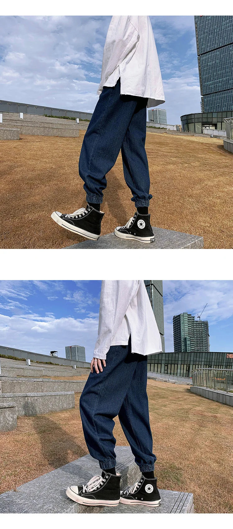 Jeans men Jeans Man Loose Joggers Streetwear Harem Jeans Cargo Pants Ankle-Length Denim Trousers denim pants joggers men