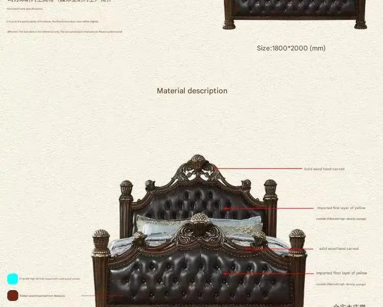 Luxury Nordic Bed Multifonction King Size Aesthetic Sleeping French Bed Lounge Wooden Modern Cama Matrimonial Bedroom Furniture