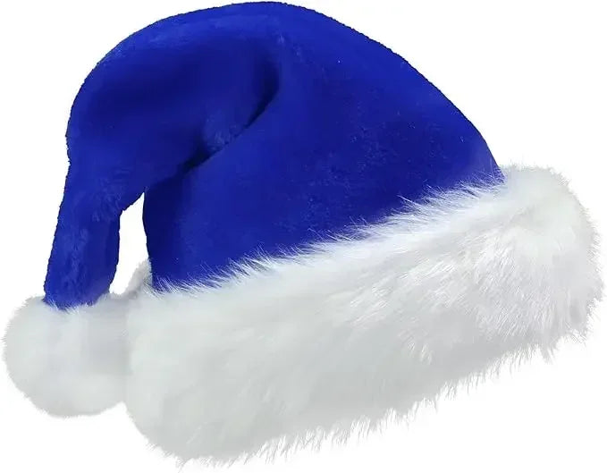 Chrismas Hat Adults Santa Hat for Men and Women Pink Green Blue Red Purple Black White