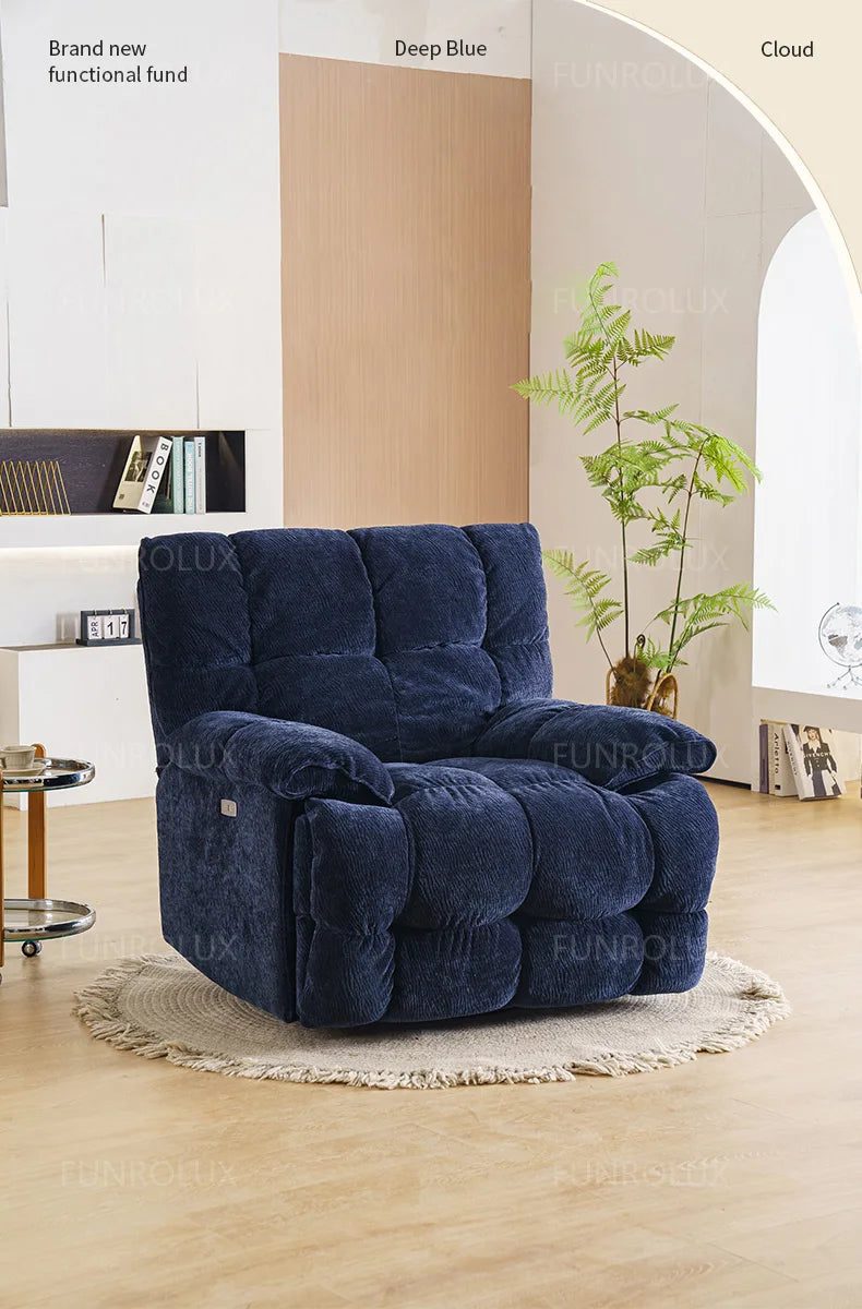 Modern Multifunctional Fabric Sofa Living Room Leisure Recliner Sofa Electric Sofa Hotel Club Leisure Recliner