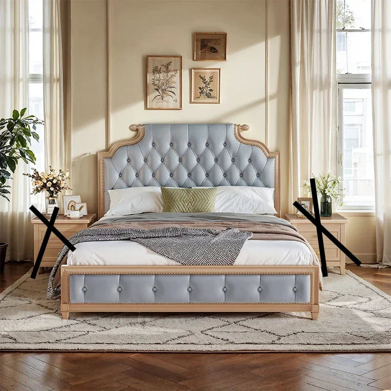 Bett King Size Queen 150x200 Bed Simple Frame Wood European Twin Double Bed Modern Letto Matrimoniale Lit Camas De Dormitorio