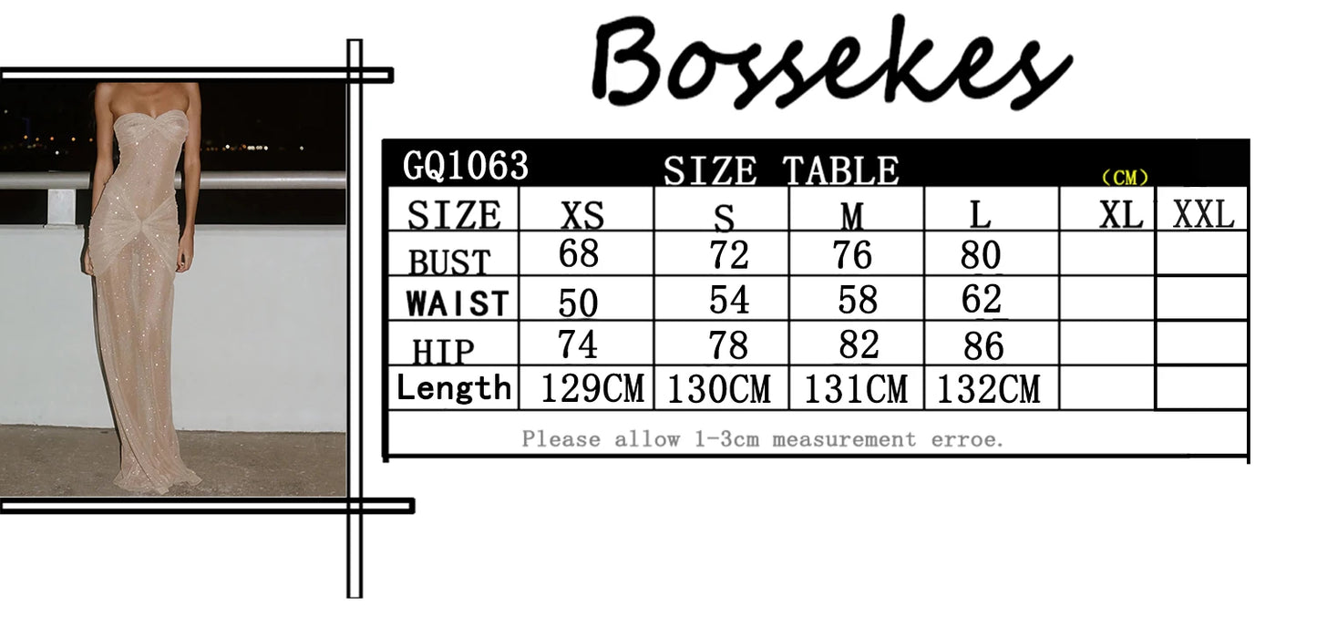 Long Dresses Women Elegant Shinny Sequins Evening Dress Female Sleeveless Backless Long Vestidos Lady Party Club Evening Robes