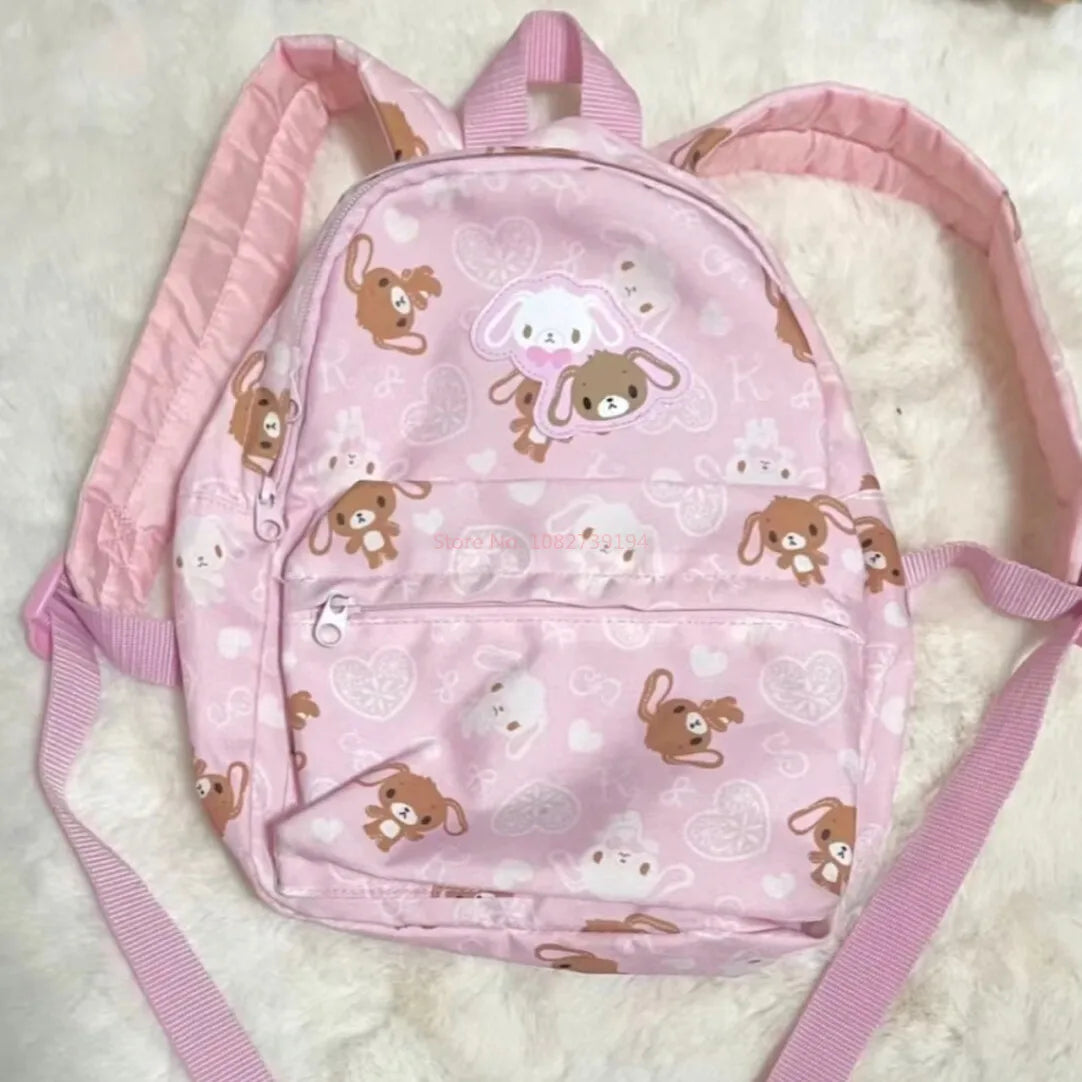 Kawaii Cute Sugarbunnies Backpack School Bags For Girls Cartoon Bunny Pink School Backpack Bagpack Knapsack Girl'S Gift