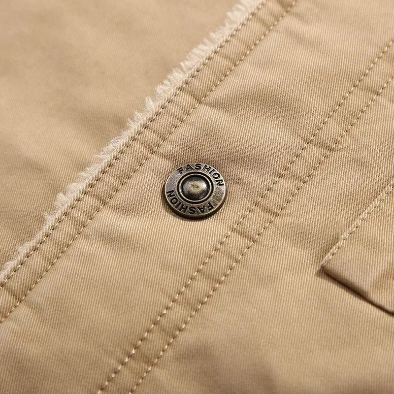 Outerwear Clothing fleece Bomber Jacket Men's Windbreaker Thick Warm Male Parkas Military Mens Winter Jackets Fur collar Coats