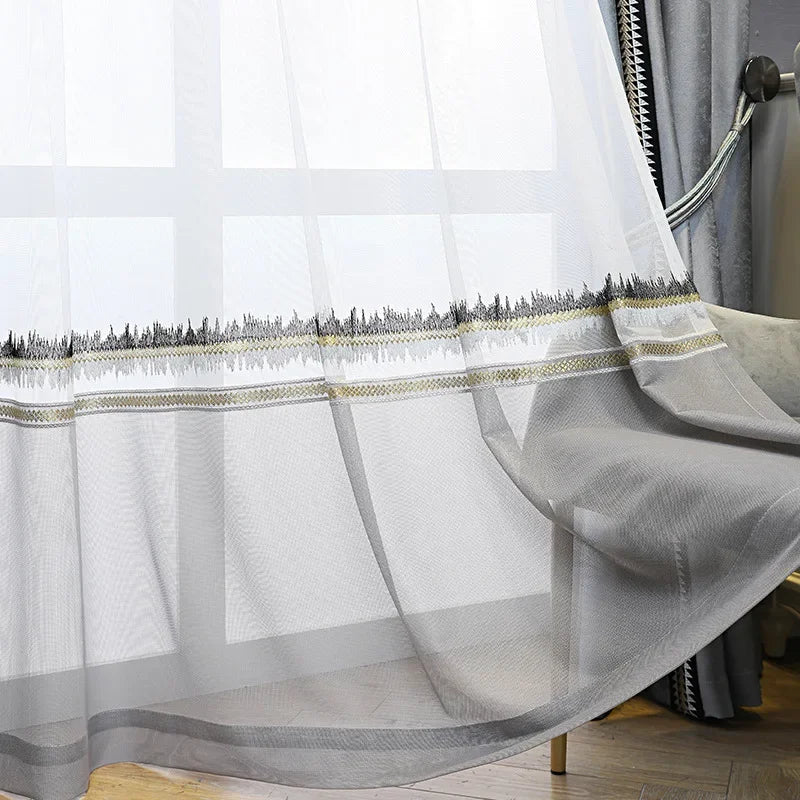 Modern Curtains for Living Room and Bedroom Simple High-end Thickened High-precision Windows Customized Home Decoration