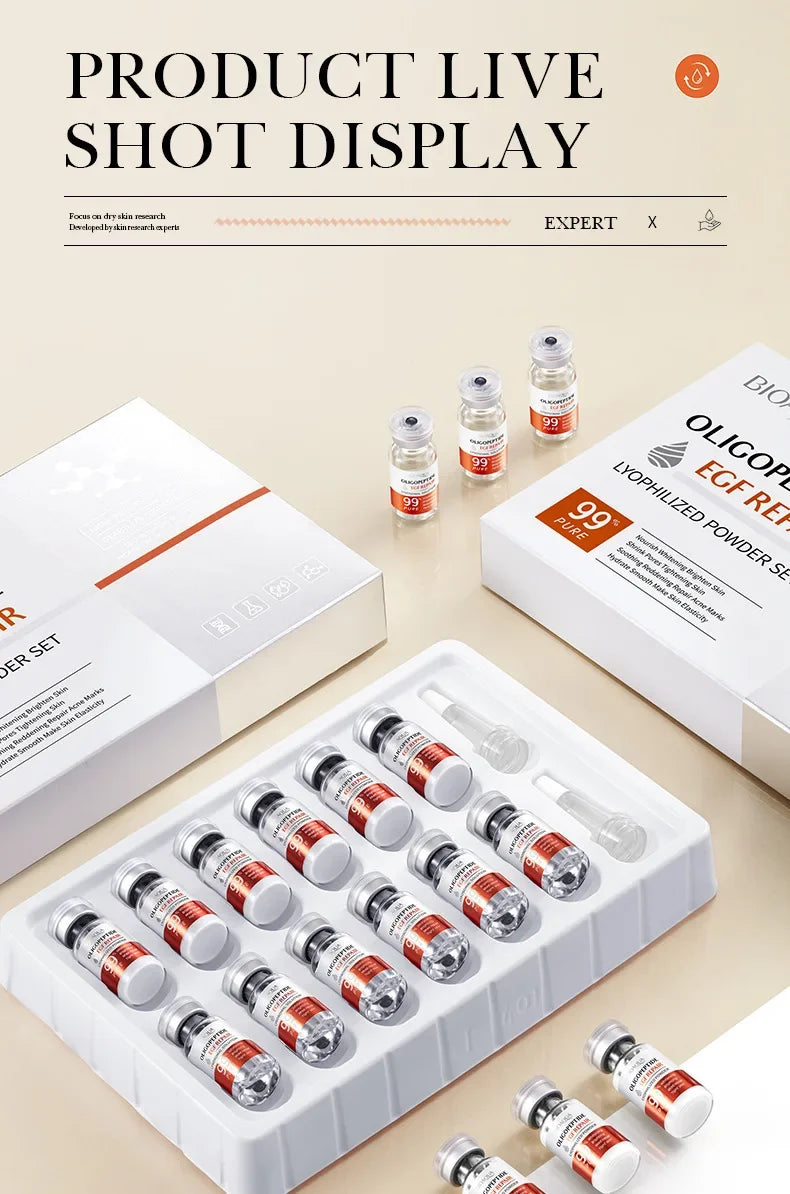 Facial  Serum Yeast Freeze-Dried Power Skin Care Set Shrink Pores Moisturizing Brighten Anti Aging Peptides Essence