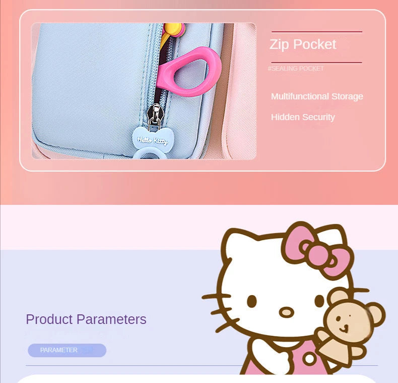 Hello Kitty Children's Schoolbag Primary School Student Girls' Spine Protection Burden Reduction Girls' Backpack school backpack