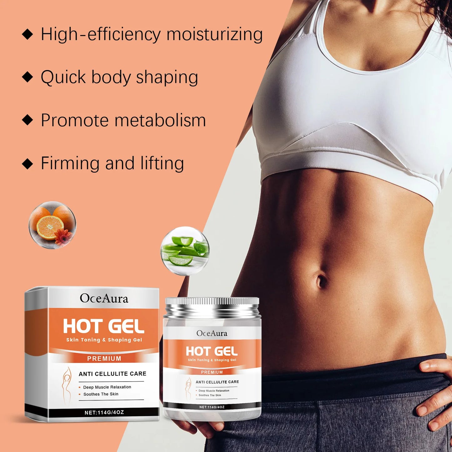 Hot Body Slimming Cream Anti Cellulite Fat Burner Tightens Belly Anti Sagging Sweating Enhancer  Abdominal Muscle Shaping Cream