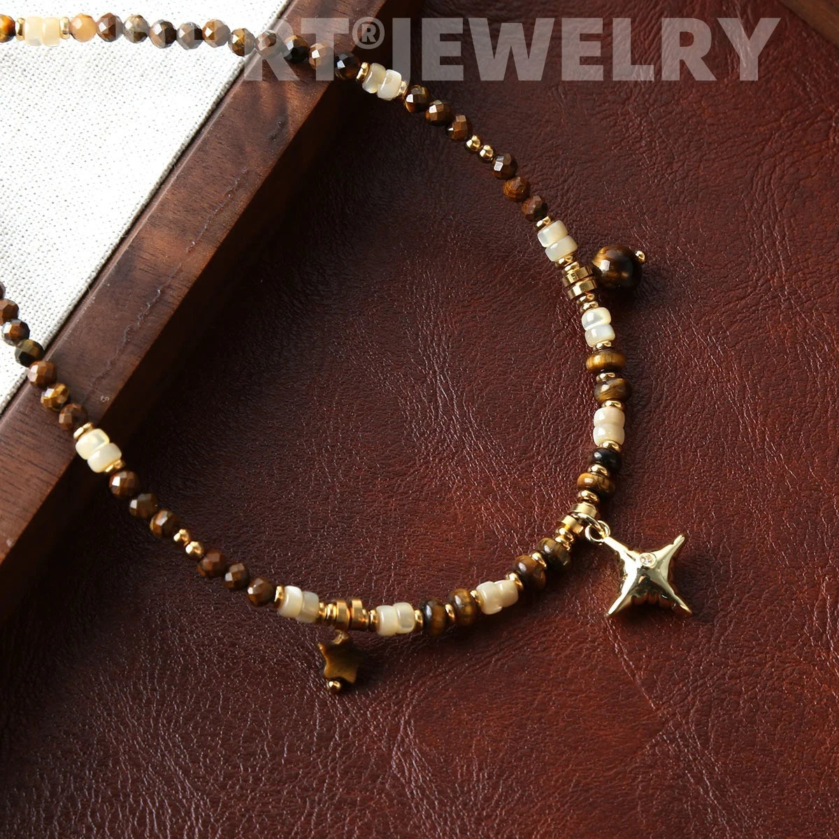 Fashion Jewelry Stone Beads Necklace For Women 2025 Trend New Senior Accessories Star Pendant Party Wedding Gift