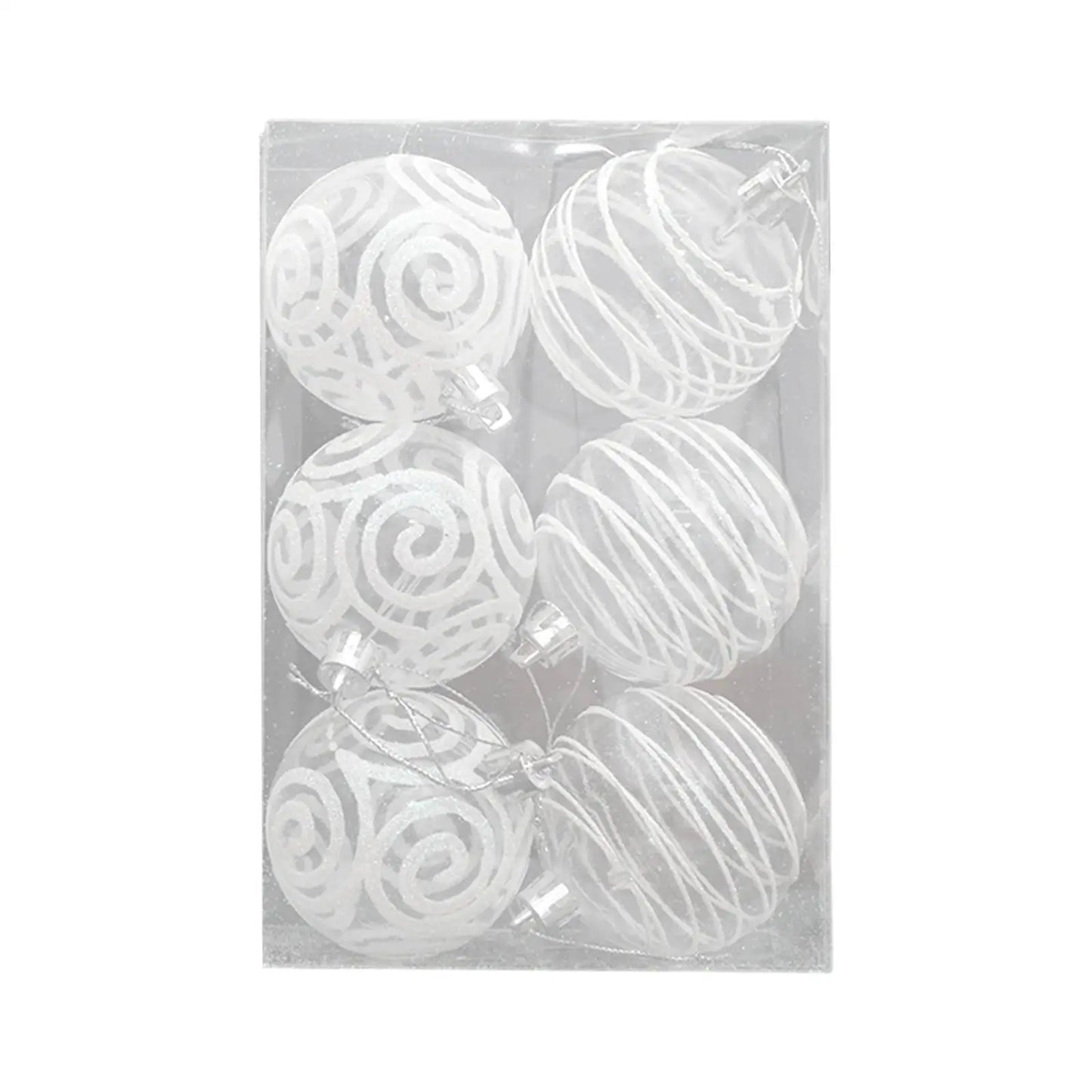 6Pcs Christmas Tree Balls 60mm Small Christmas Tree Decoration Ornaments for Xmas Christmas Tree Festive Home Party Wedding