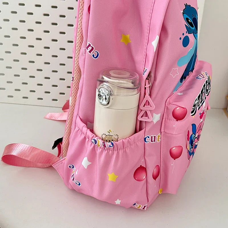Back-to-school season and school, durable nylon schoolbags, large-capacity day bags, Stitch cartoon backpacks