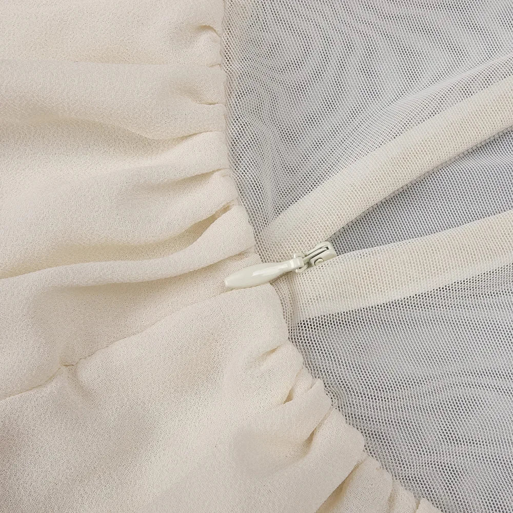 Summer Layer Ruffles Cake Dress Fashion Women Flower White Chiffon Dresses Prom evening dress