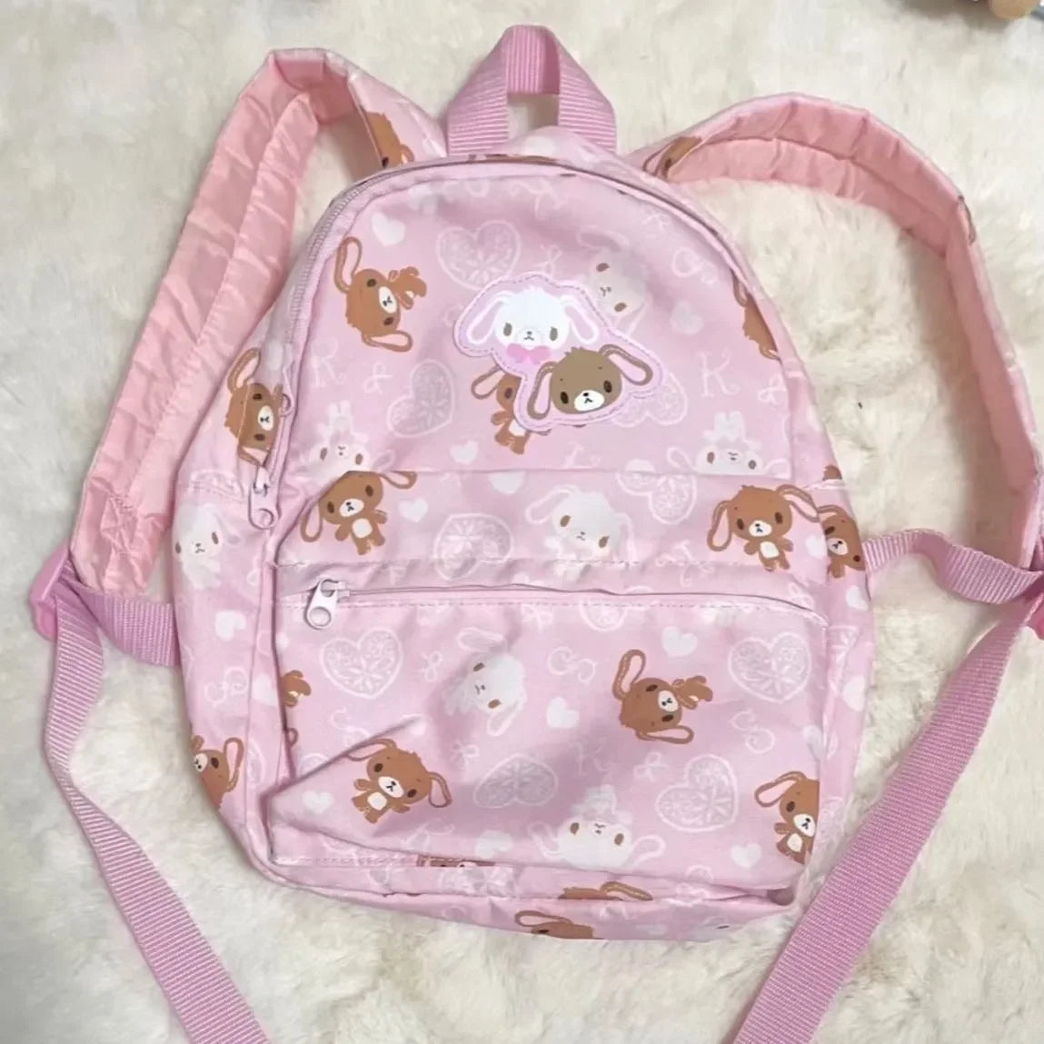 Kawaii Cute Sugarbunnies Backpack School Bags For Girls Cartoon Bunny Pink School Backpack Bagpack Knapsack Girl'S Gift