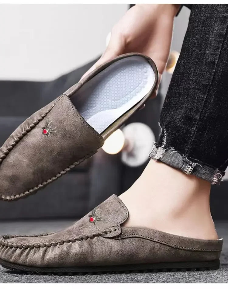 Shoes for Men Retro Elegant Gentleman Style Casual Party Comfortable Street Walking Summer Shoes Flat Bottomed Lightweight