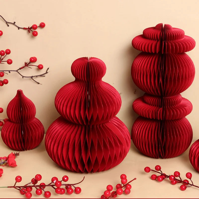 Folding Christmas Tree Decoration Honeycomb Origami Christmas Tree Base Home Space Layout Artificial Decorated Christmas Tree