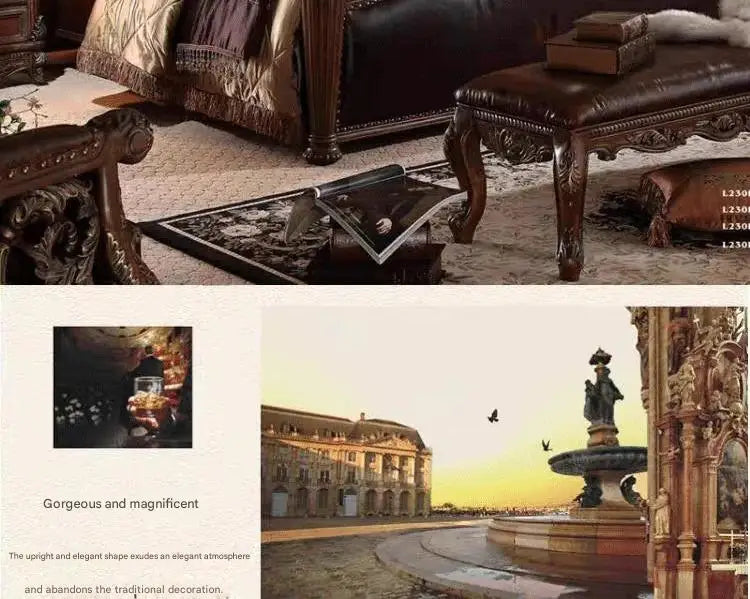 Luxury Nordic Bed Multifonction King Size Aesthetic Sleeping French Bed Lounge Wooden Modern Cama Matrimonial Bedroom Furniture