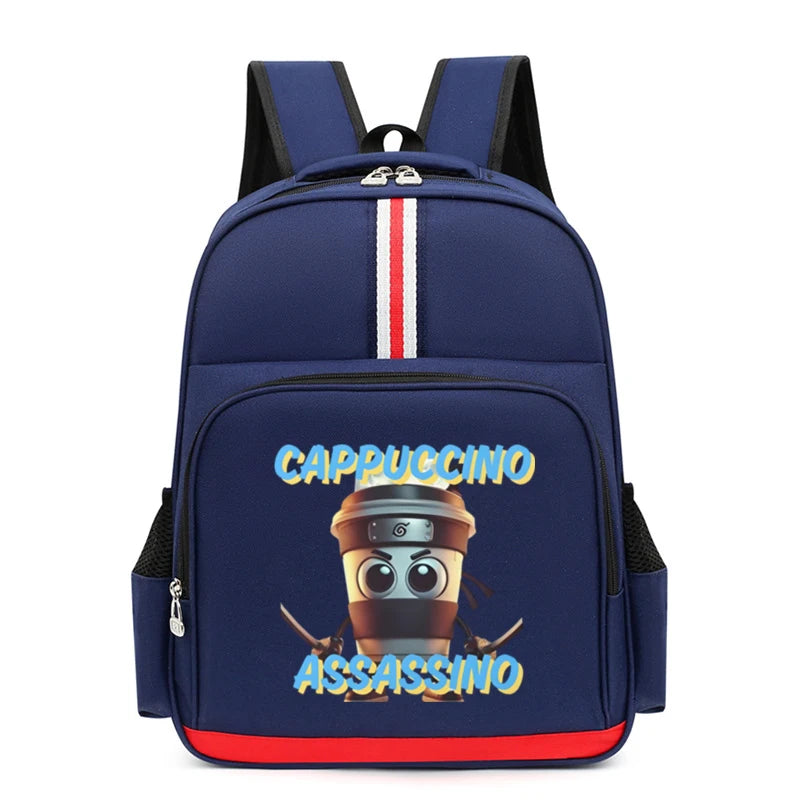 Italian Brainrot Backpack Students Animal Meme Schoolbag Large Capacity Cartoon Tung Tung Sahur School Bag for Boys Girls Gifts
