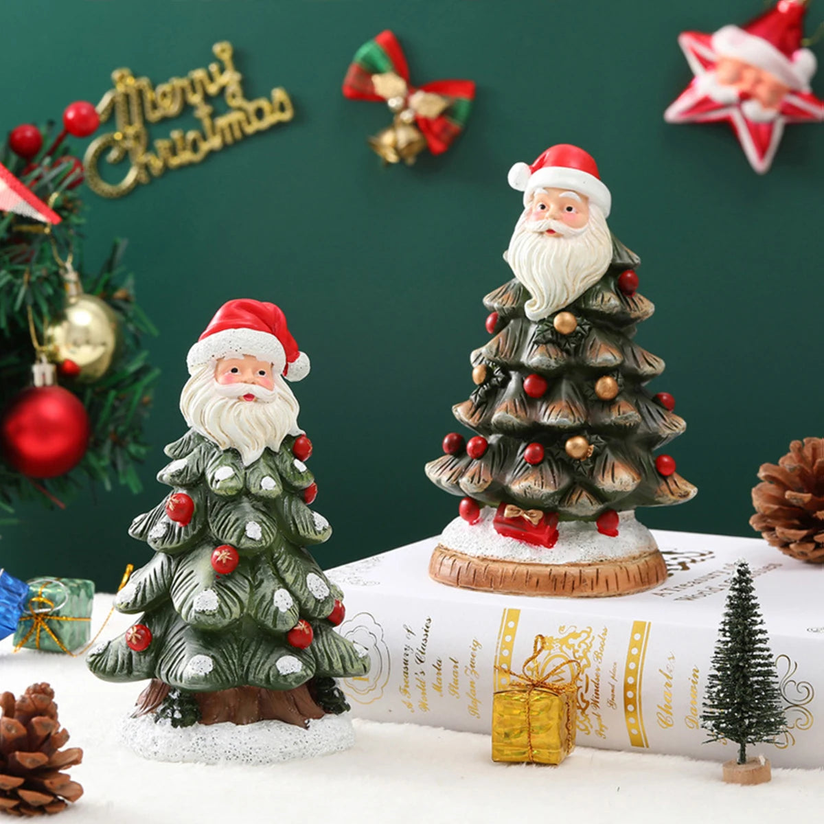 Christmas Tree Decor Resin Crafts Desktop Holiday Atmosphere Scene Decorations Christmas Gifts