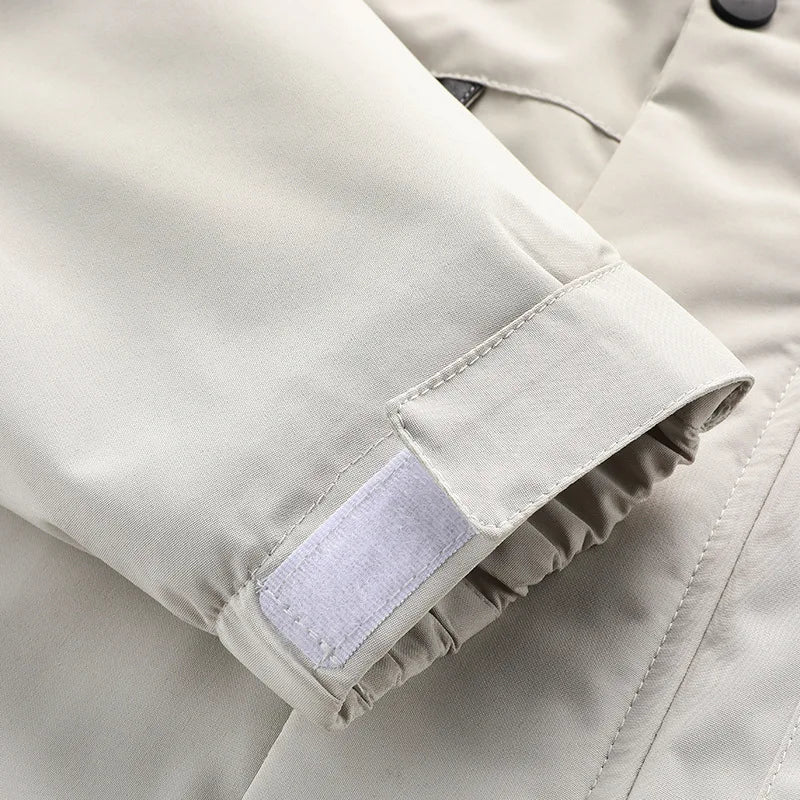 Jackets Men Thick Coats Hooded Jogger Coat Zipper Pockets Casual Streetwer Warm Jacket Autumn Winter Outerwear Men Clothing