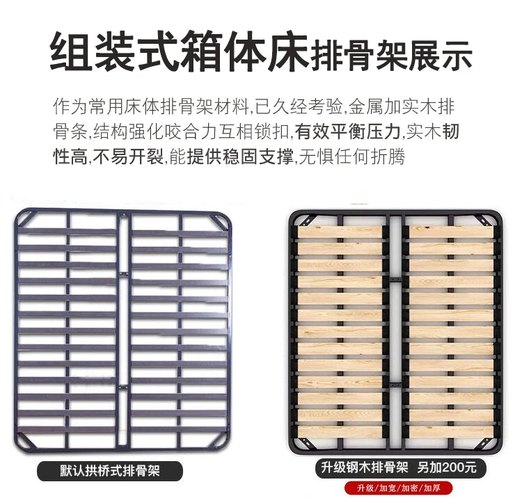 Headboard King Size Bed Frames European Nightstands Lounge Bed Luxury Bedroom Hotel Camas De Dormitorio House Accessories