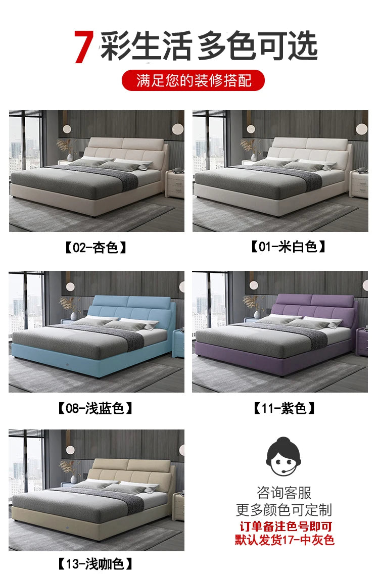 Headboard King Size Bed Frames European Nightstands Lounge Bed Luxury Bedroom Hotel Camas De Dormitorio House Accessories