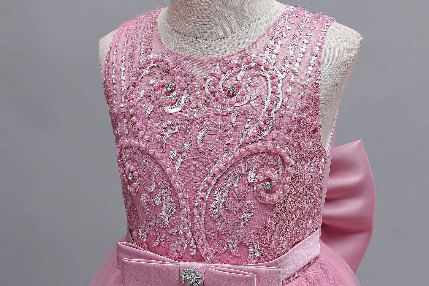 4-12 years old gorgeous girl dress sheer elegant girl birthday party princess dress long carnival evening dress summer clothing