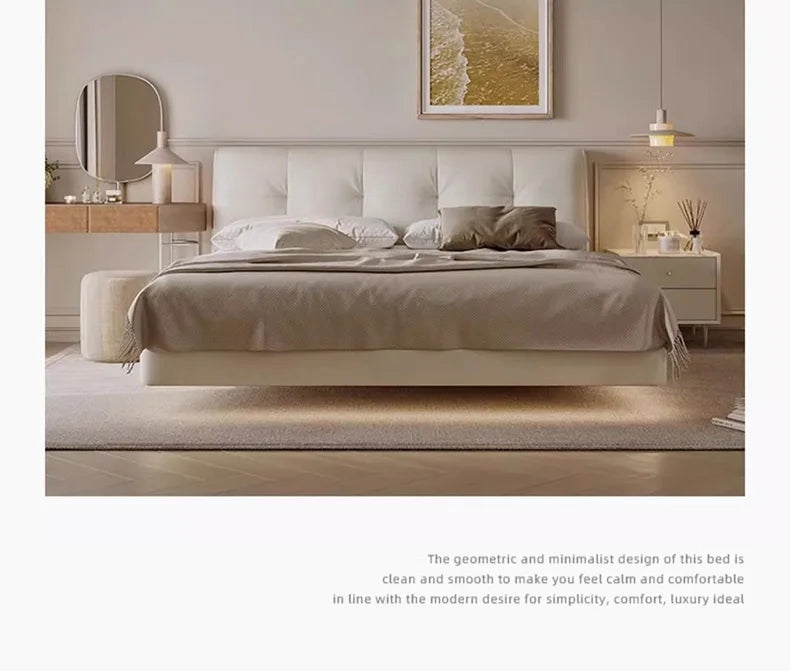 Genuine Leather Soft Bed Modern Design Bed Bett, Cama Fashion King/Queen Size Bedroom Furniture